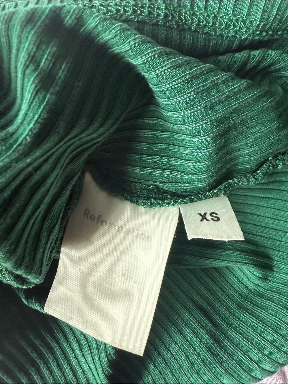 Reformation Ribbed Square-Neck Tank Bundle in Green, Black, Cream - Picture 6 of 8